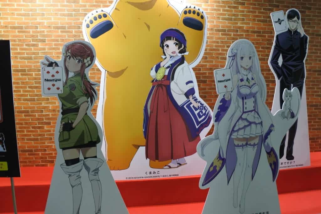 Cardboard cut outs at AnimeJapan