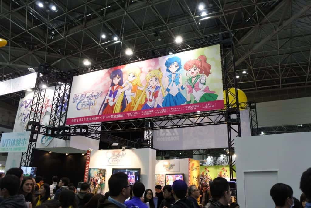 My favorite! 美少女戦士セーラームーン Crystal /Sailor Moon Crystal.  This booth touched more of the first season but did have information about the third season that came out in April 2016.