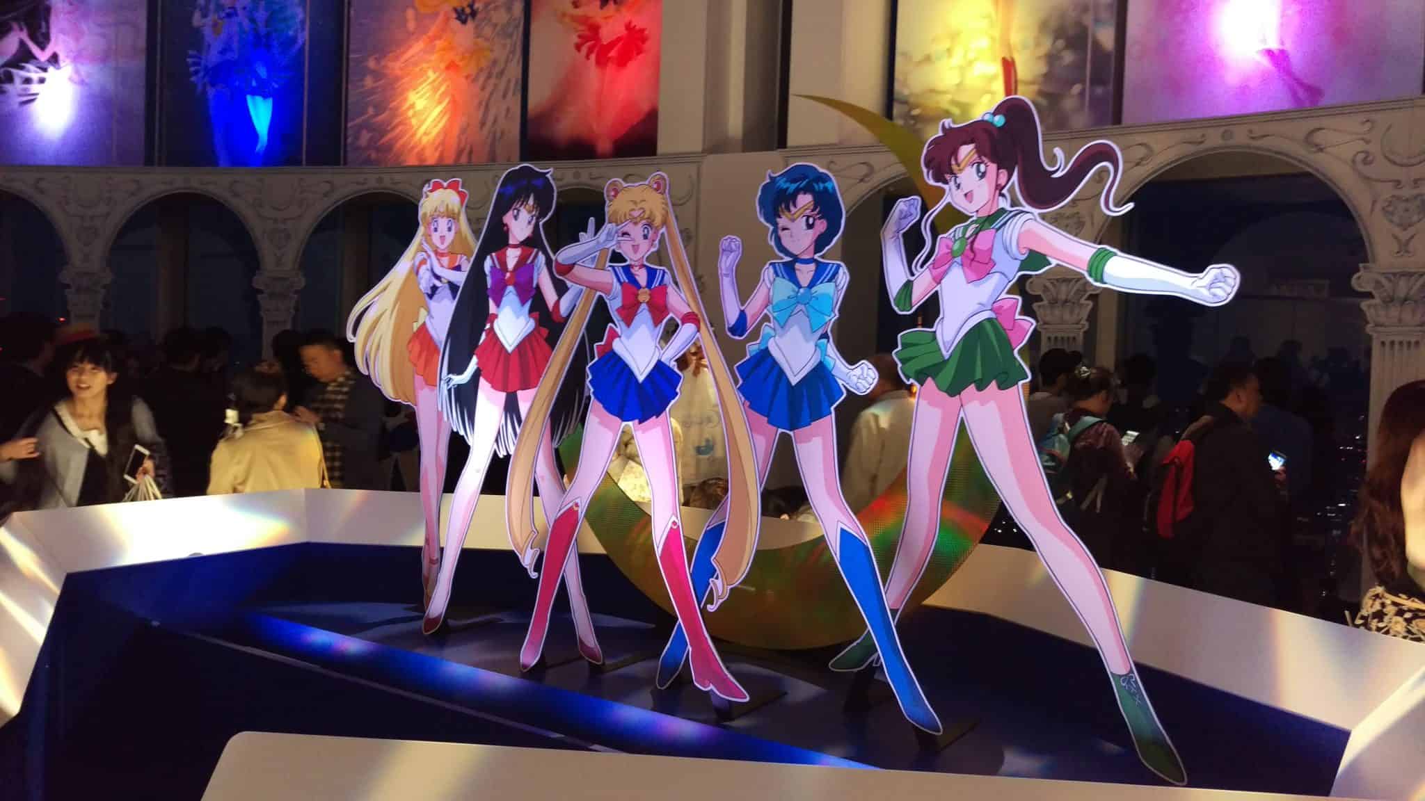 Sailor Moon Exhibit Photo Op with the original 5 sailor moon characters