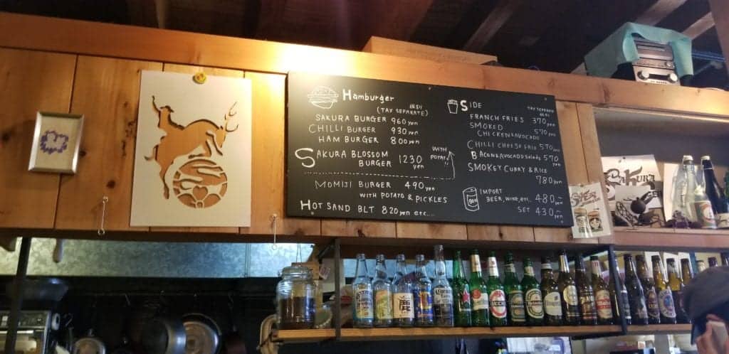 Sakura Burger Menu