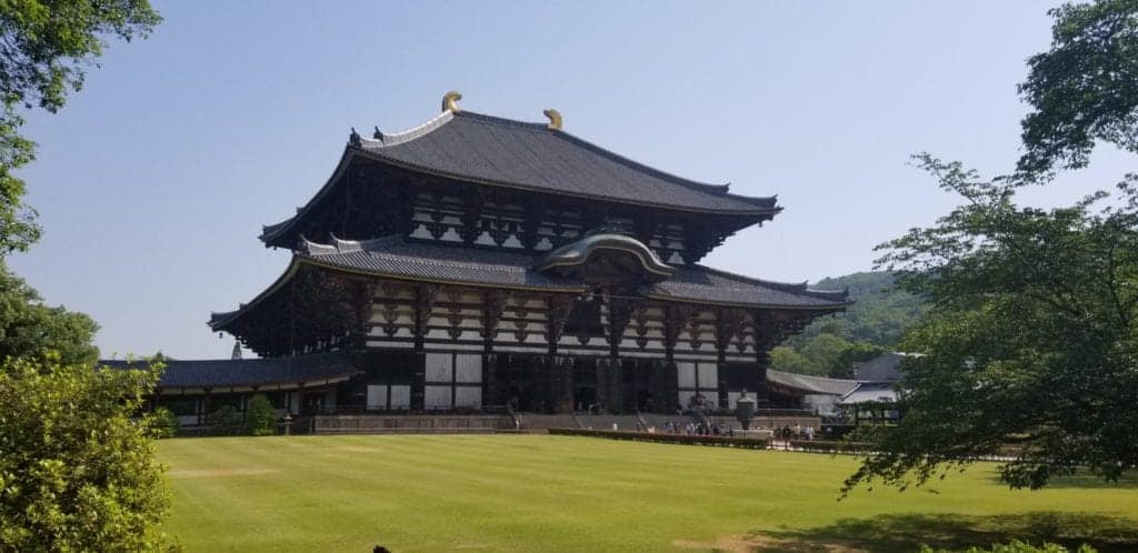 Daibutsuden or Great Buddha Hall at Todaiji in Nara Japan