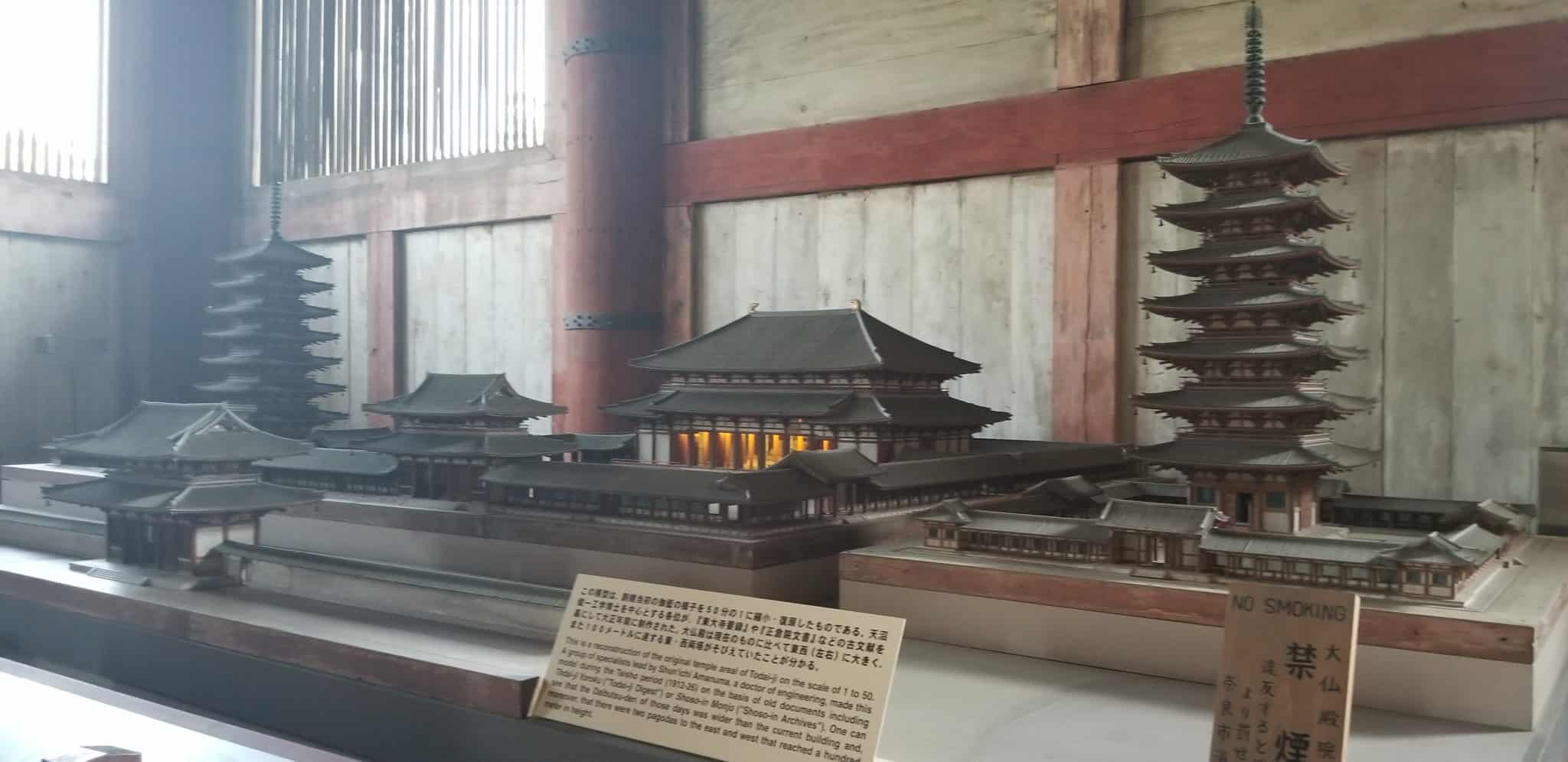 Model of the original Todaiji Complex inside daibutsuden - the great buddha hall