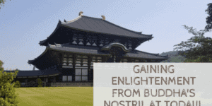 Gaining Enlightenment from Buddha's nostril at Todaiji