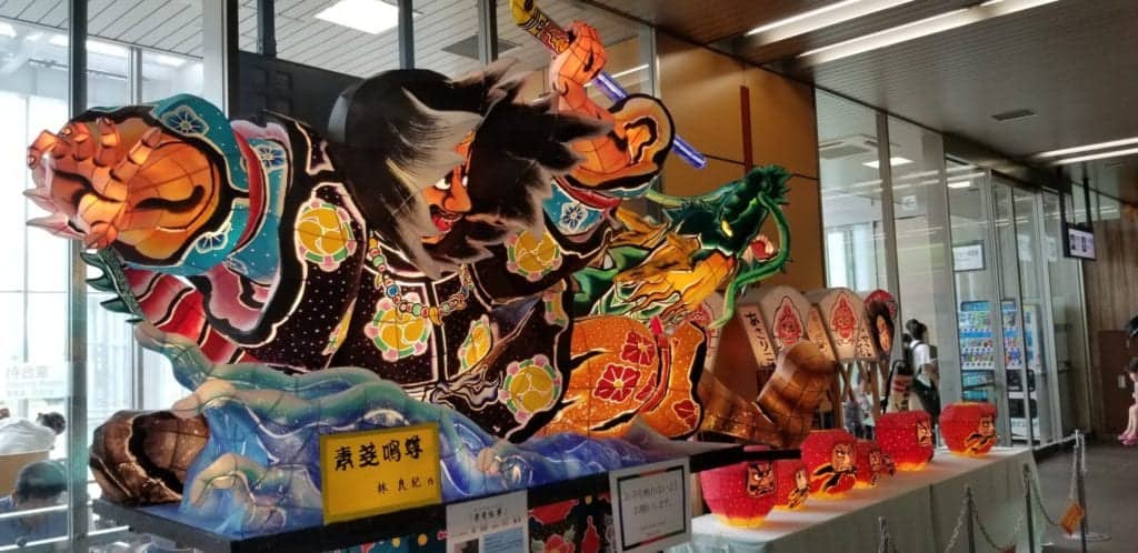 nebuta in aomori station