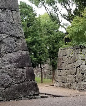 Castle Fortification on Way to the Keep at the top of the hill of Matsuyama Castle