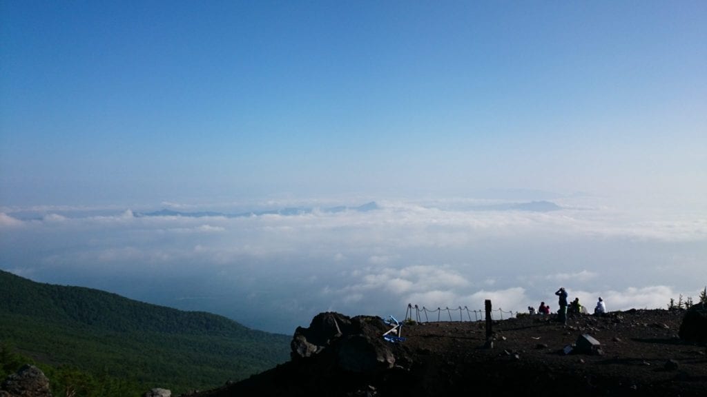 View from the top of Mount Fuji