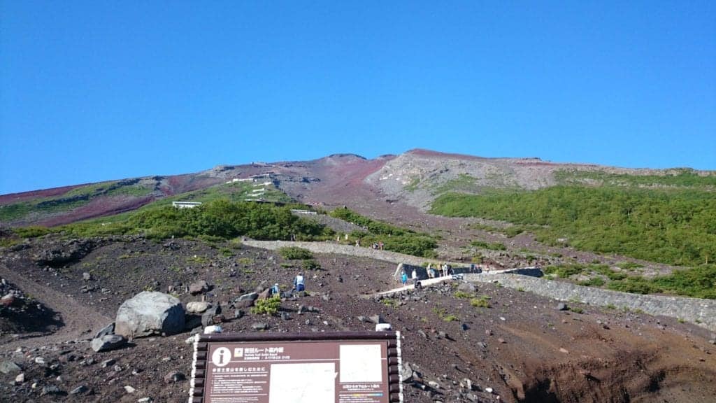 The view of the climb to Mount Fuji