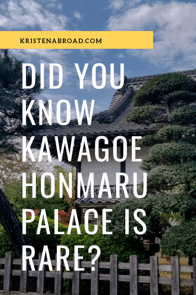 Kawagoe Honmaru Palace is rare in the world where very few Japanese palaces still exist.