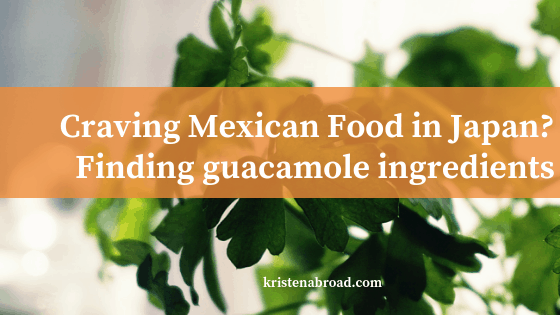 Craving Mexican Food in Japan? Finding guacamole ingredients