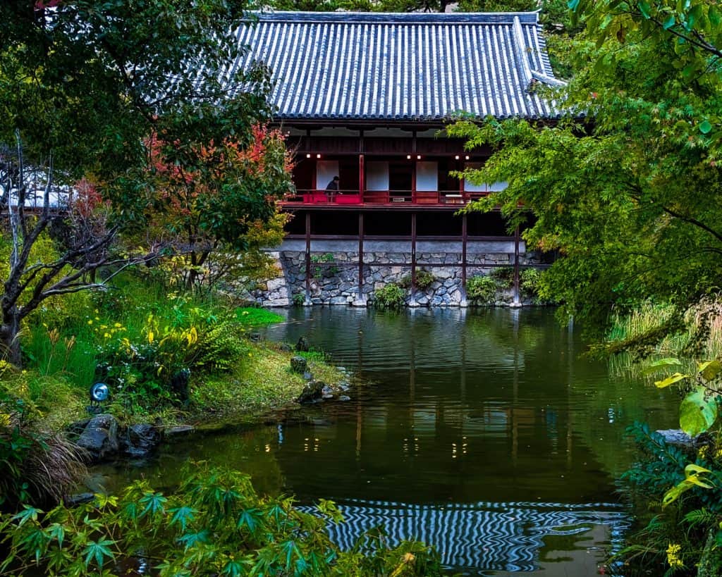 Kokura Castle Garden Tea House at beautiful wooden mansion done in the Shoin-zukuri (書院造) style in Kitakyushu Japan